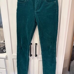 Kut from the Kloth Green Corduroy Straight Leg Jeans